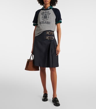 Camiseta de cachemir con logo | Prada