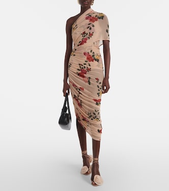 Robe midi asymétrique à fleurs | Magda Butrym