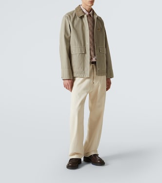 Giacca in twill di cotone con ricamo | Burberry