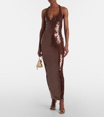 Abito lungo Coralie con paillettes | The New Arrivals Ilkyaz Ozel