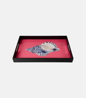 Vassoio Shell in legno laccato | Les-Ottomans