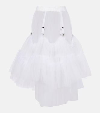 Falda midi de tul translúcida | Noir Kei Ninomiya