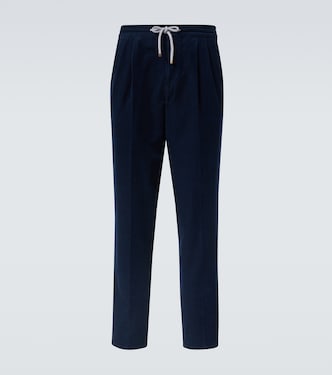 Drawstring cotton corduroy pants | Brunello Cucinelli