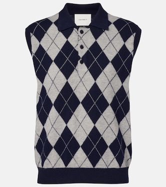 Riana argyle cashmere sweater vest | Lisa Yang