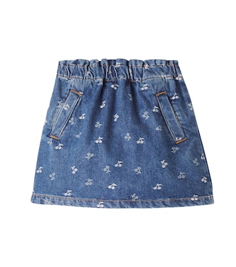 Falda de denim estampada | Bonpoint