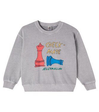 Checkmate cotton jersey sweatshirt | Jellymallow