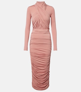 Ruched jersey midi dress | Balmain