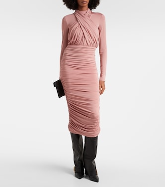 Ruched jersey midi dress | Balmain