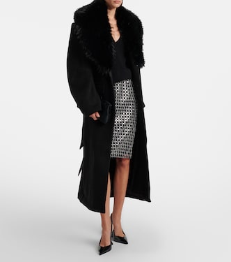 Manteau en laine et fourrure synthétique | Rotate