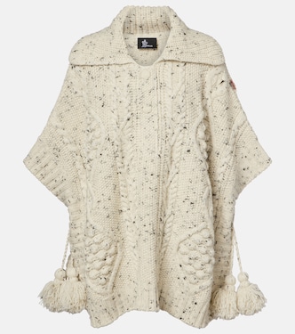 Aran wool poncho | Moncler Grenoble