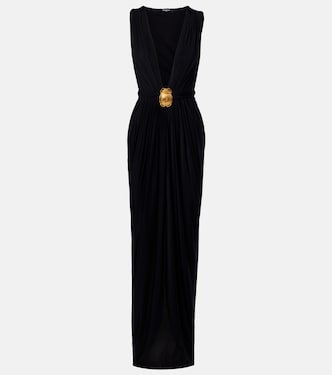 Embellished jersey maxi dress | Balmain