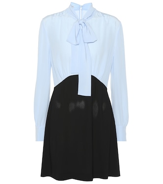 Color-blocked crêpe minidress | Miu Miu