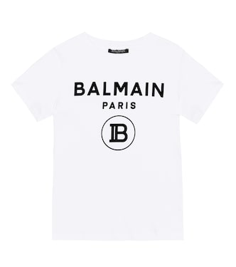 Camiseta de algodón con logo | Balmain Kids