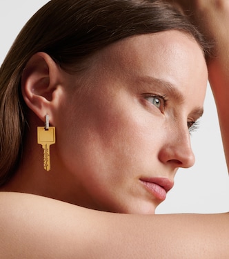 Key Big 18kt gold single earring with diamonds | Eéra