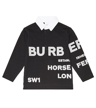 프린트 코튼 폴로 셔츠 | Burberry Kids