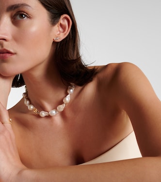 Collier en or 14 ct, perles baroques et diamants | Mateo