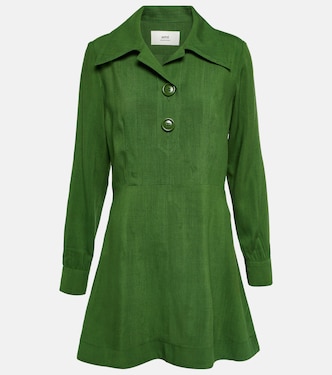 Silk-blend minidress | Ami Paris
