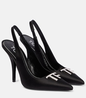 TF satin slingback pumps | Tom Ford