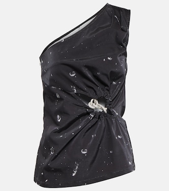 Printed cutout one-shoulder top | Jacques Wei