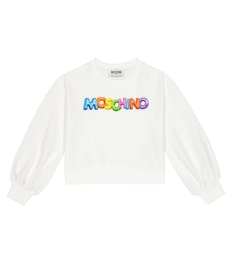 Printed cotton-blend jersey sweatshirt | Moschino Kids
