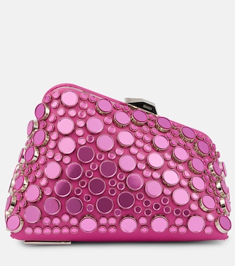 Verzierte Clutch Midnight aus Leder | The Attico