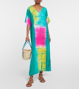 Tie-dyed silk kaftan | Anna Kosturova