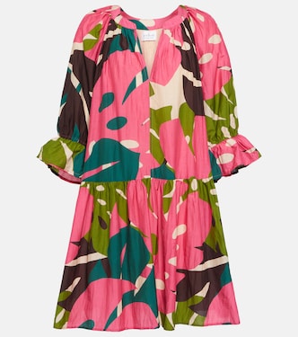 Tracy cotton and silk minidress | Velvet