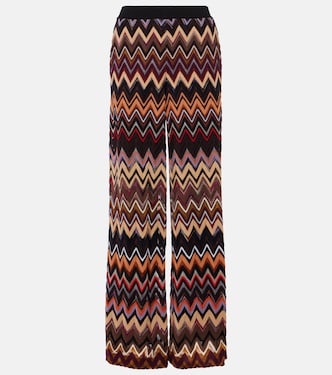 Zig Zag wool-blend wide-leg pants | Missoni