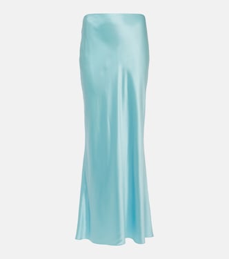 Mid-rise flared satin skirt  | The Sei