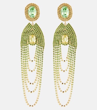 Crystal-embellished clip-on earrings | Magda Butrym