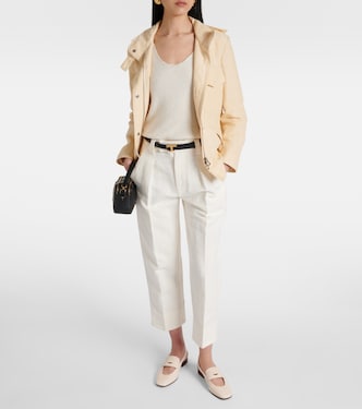 Cutout leather slingback flats | Tod's