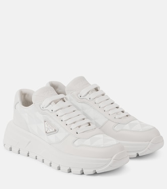 Prax One leather-trimmed sneakers | Prada