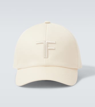 TF 레더 트리밍 코튼 캔버스 캡 | Tom Ford