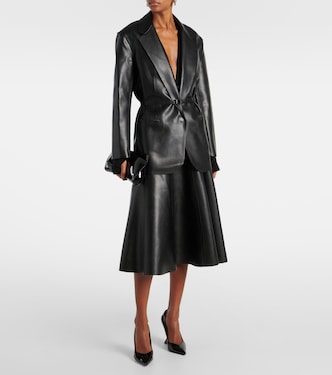 Blazer oversize in similpelle  | Norma Kamali