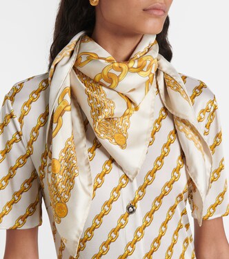 Foulard Versace Treasure in twill di seta | Versace