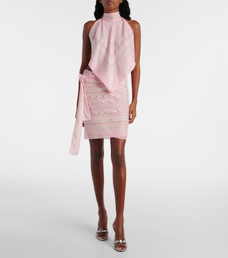 Treasure printed cotton and silk top | Versace