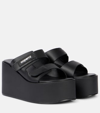 Sandalias con plataforma Patch de piel sintética | Coperni