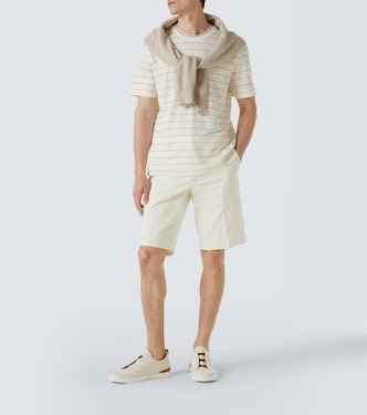 Camiseta en mezcla de lino a rayas | Zegna