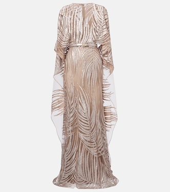 Embroidered sheer tulle gown | Elie Saab