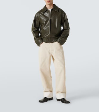 Blouson Intrecciato aus Leder | Bottega Veneta