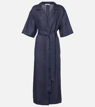 Midikleid Larnaca aus Leinen | Asceno