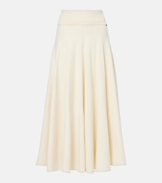 Falda midi Twirl en mezcla de cachemir | Extreme Cashmere