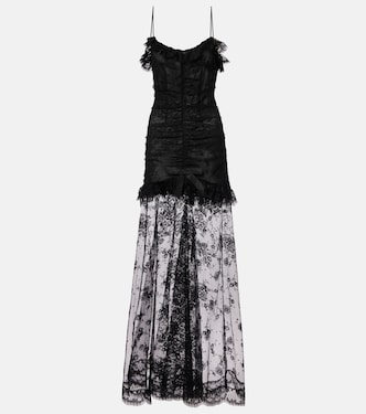 Bow-detail cotton-blend lace gown | Alessandra Rich
