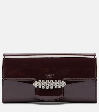 Bing patent leather wallet on chain | Jimmy Choo
