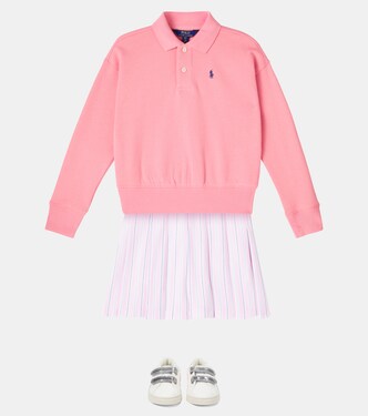 Cotton-blend fleece polo sweater | Polo Ralph Lauren Kids