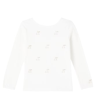 T-shirt Jibou en coton à ornements | Bonpoint