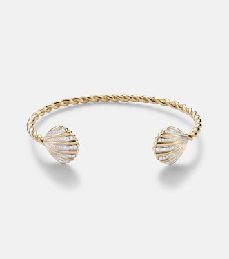 Armreif Jonc Coquillage aus 18kt Gelbgold mit Diamanten | Yvonne Léon