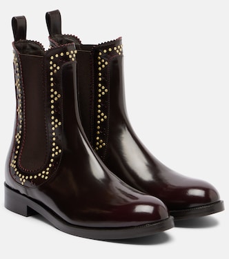 Verzierte Chelsea Boots Skye aus Leder | Aquazzura