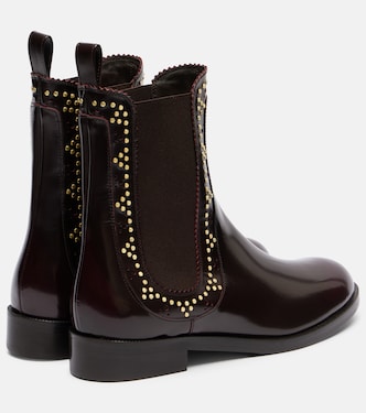 Verzierte Chelsea Boots Skye aus Leder | Aquazzura