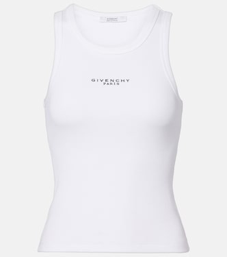 Logo ribbed-knit cotton jersey tank top | Givenchy